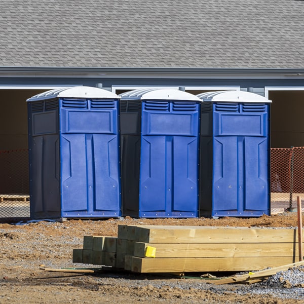 what is the expected delivery and pickup timeframe for the portable restrooms in Denmark